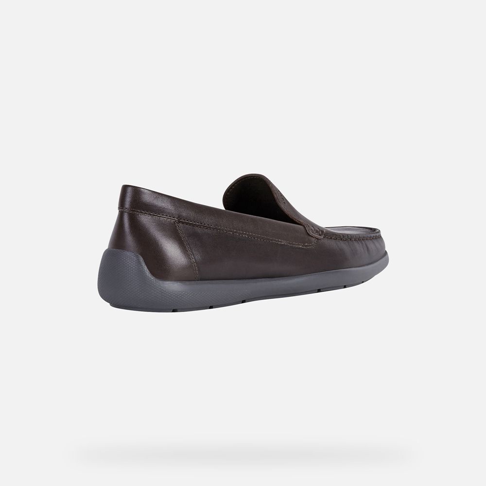 Geox Erkek Loafers Koyu Kahverengi - Devan - SCI-243976
